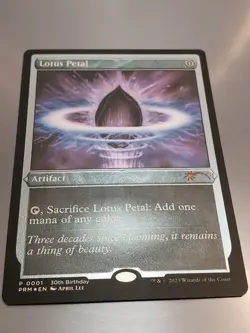 FOIL Lotus Petal - Magic mtg 30th Anniversary Promo P30M etched NM - Image 3