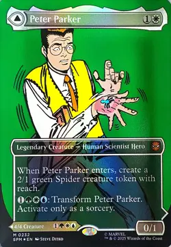 Peter Parker (0232) (Borderless) Foil M Marvel's Spider-Man 232 NM - Image 1