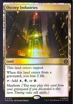 Oscorp Industries Foil R Marvel's Spider-Man 182 NM - Image 1