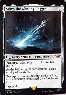 Sting, the Glinting Dagger Non- Foil R Universes Beyond: The Lord of the Rings: - Image 1