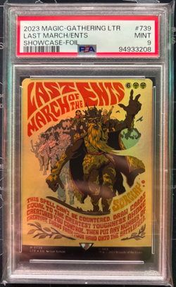 2023 MTG LOTR Lord of the Rings Poster 739 Last March of the Ents - FOIL PSA 9 - Image 1