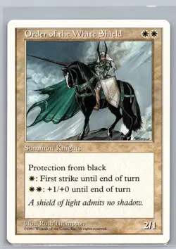 Order of the White Shield NM Fifth Edition Vintage Magic the Gathering MTG - Image 1