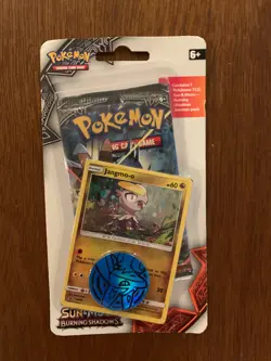 Pokemon Sun & Moon Burning Shadows Blister Pack (Jangmo-o) Sealed - Image 1