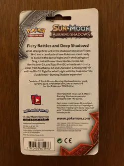 Pokemon Sun & Moon Burning Shadows Blister Pack (Jangmo-o) Sealed - Image 2