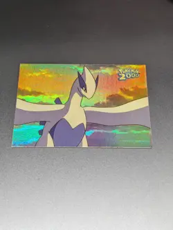 NM TOPPS POKEMON THE MOVIE 2000 CHECKLIST RAINBOW FOIL EXTREMELY RARE LUGIA #2 - Image 2