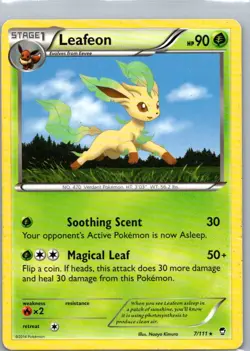 Pokemon TCG Leafeon 7/111 Furious Fists LP - Image 1