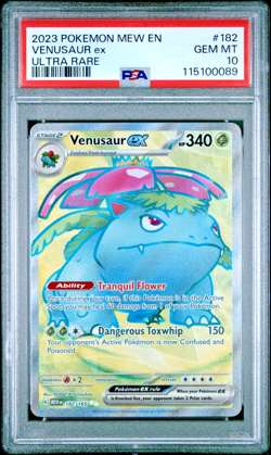 2023 POKEMON MEW EN-151 ULTRA RARE #182 VENUSAUR EX PSA 10 - Image 1