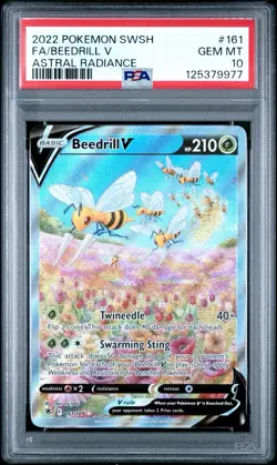 2022 Pokemon SWSH Beedrill V #161 Astral Radiance GEM MT 10 Alt Art - Image 1