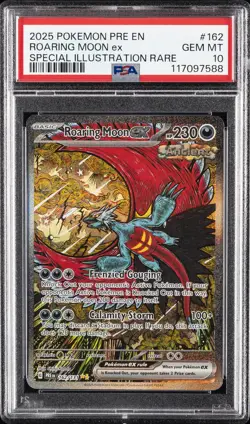 2025 POKEMON PRE EN-PRISMATIC EVOLUTIONS #162 ROARING MOON EX PSA 10 - Image 1