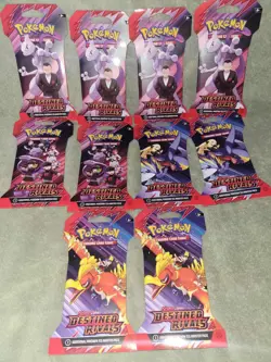 Pokemon Destined Rivals Sleeved Booster Pack LOT of 10 Sealed Packs S&V 167154_2 - Image 1