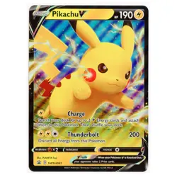 2023 Pokemon Pikachu V Sword & Shield Jumbo Black Star Promo #SWSH061 - Image 1