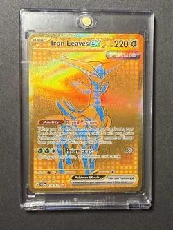 Pokemon TCG Iron Leaves Ex - Prismatic Evolutions 176/131 Hyper Rare Gold MINT - Image 1