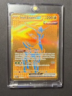 Pokemon TCG Iron Leaves Ex - Prismatic Evolutions 176/131 Hyper Rare Gold MINT - Image 2