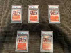 Five PSA MINT- 2020 Pokemon Japanese Charizards Illustration Grand Prix 143/S-P - Image 1