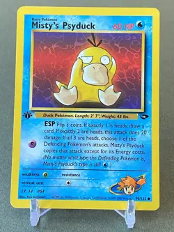 Pokemon 1st Edition Misty's Psyduck 90/132 Gym Challenge NM - Image 1