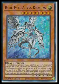 Magnificent Mavens #MAMA-EN056 Blue-Eyes Abyss Dragon Yugioh - Image 1