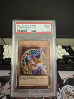 YUGIOH PSA 9 Dark Magician Girl MP24-EN009 QCR 1st Edition - Image 1