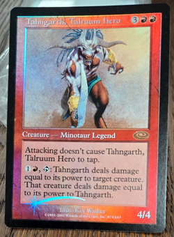 MTG Tahngarth, Talruum Hero (Alt. Art Foil) Mint Condition Foil Planeshift - Image 5