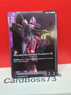 Ryusei-Go (Graze Custom II) Gundam Card Game . Dual Impact Rare GD02-058 - Image 4