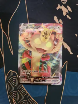 Meowth VMAX SWSH005 Sword & Shield Black Star Promo Pokemon Trading Card Game - Image 1