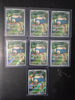 7PCS-Pokemon TCG Snorlax 151 Scarlet Violet ETB Promo Card #051 Near Mint Cards - Image 1