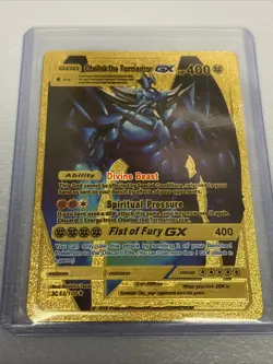 Obelisk the Tormentor God GX Gold Foil Pokemon Card Fan Art Card HP400 - Image 1