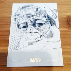 1x Anzellan Sketch Card, Silver Foil, Rachel Jane, 2024 Topps High Tek Star Wars - Image 1