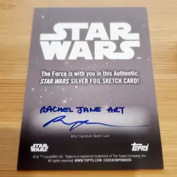 1x Anzellan Sketch Card, Silver Foil, Rachel Jane, 2024 Topps High Tek Star Wars - Image 2