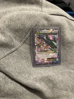 Pokemon TCG Mega-Rayquaza EX Roaring Skies Holo Rare Card 76/108 - Image 3