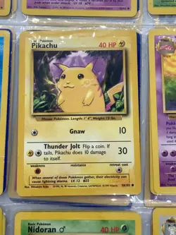 Vintage Base Set Pokemon Card Collection (Lot of 41) Includes Pikachu - Image 2