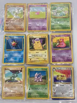 Vintage Base Set Pokemon Card Collection (Lot of 41) Includes Pikachu - Image 3