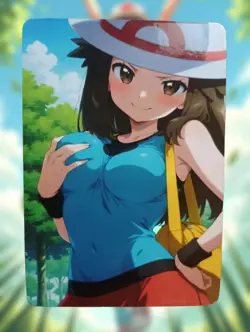 Leaf Pokemon Anime Waifu Sexy Goddess Doujin Hentai Lewd Card - Image 1