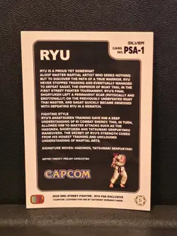 Ryu Street Fighter 2: Champion Edition PSA Promo Card Silver - Image 2
