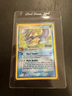 2005 Pokemon TCG Card EX Unseen Forces Vaporeon Reverse Holo Stamped #19/115 - Image 1