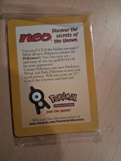 Pokemon Neo Discovery The Secrets Of The Unown Promo Card Sealed NM XQ1 - Image 1