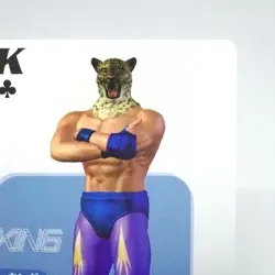 K KING spade Tekken 3 Playing Cards Orico Card Not for Sale Namco Japan Arcade - Image 3