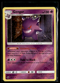 Pokemon TCG Gengar Reverse Holo Rare Crimson Invasion 2017, Card 38/111 LP/CF - Image 1