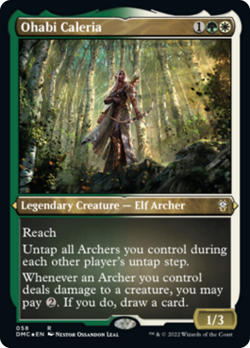 Etched FOIL OHABI CALERIA mtg NM-M Commander Dominaria United Rare - Image 1
