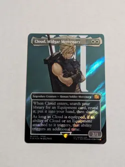 Cloud, Midgar Mercenary (Borderless) (Surge Foil) Final Fantasy Foil - Image 1