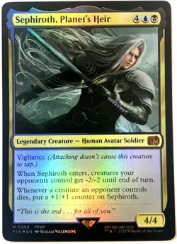 MTG Sephiroth, Planet's Heir (Foil) Final Fantasy PROMO NM - Image 1