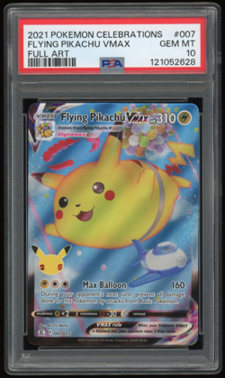 2021 POKEMON CELEBRATIONS #007/025 FLYING PIKACHU VMAX PSA 10 - Image 1