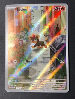 Litleo 139/132 Illustration Rare (IR) Full Art Holo Pokemon Mega Evolution NM/M - Image 1
