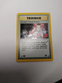 Pokemon Team Rocket TCG Rocket's Sneak Attack Holo 1st Edition Rare WOTC LP - Image 1