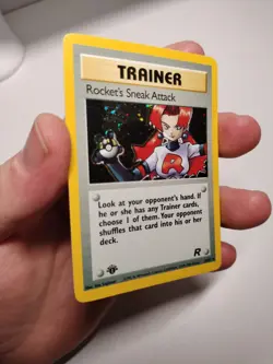 Pokemon Team Rocket TCG Rocket's Sneak Attack Holo 1st Edition Rare WOTC LP - Image 2