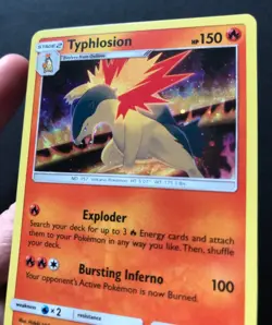 Typhlosion SM185 SM Sun & Moon PROMO Pokemon Card HOLO RARE Near Mint - Image 1