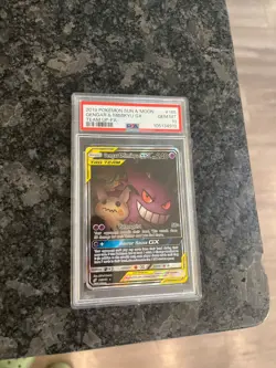 Pokemon Gengar & Mimikyu GX Team Up Full Alt Art #165 PSA 10 Gem Mint - Image 1