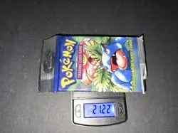 1999 Pokemon Unlimited Base Set Long Crimp Booster Pack Venusaur Artwork HEAVY - Image 1