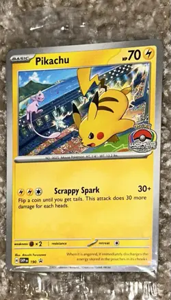 Pikachu Mew SVP Worlds 190 Pokemon Center Promo 2024 World Championships Sealed - Image 1