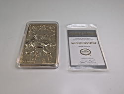 Vtg 23k Gold Plated Poliwhirl Pokemon Card Promo Burger King 1999 Sealed w/COA - Image 5