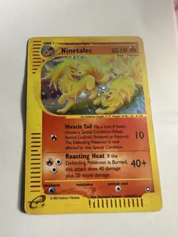 Pokemon TCG Ninetales H19/H32 Aquapolis Holo Rare - VINTAGE WOTC DAMAGED - Image 1